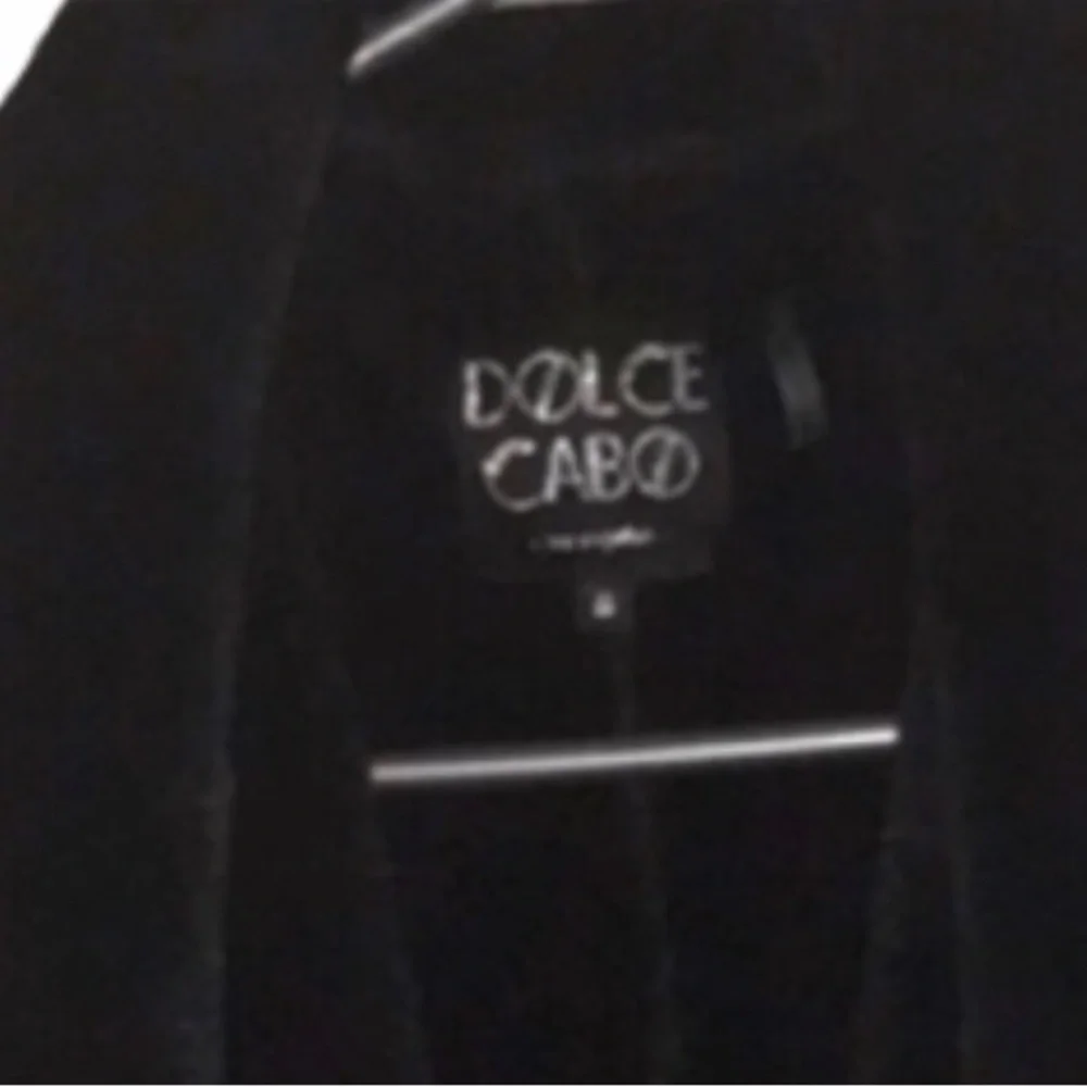 HP. DOLCE CABO Women’s Black Boho  Faux Fur Vest Sz S - Picture 3 of 3